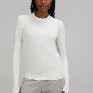 Lululemon Rest Less Pullover soft brushed Stratum Overlay White/Vapor